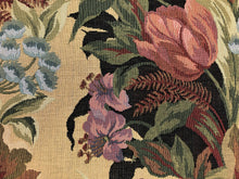 Load image into Gallery viewer, Kravet Design 14550-8 Floral Botanical Beige Burgundy Red Teal Blue Black Mauve Tapestry Upholstery Fabric