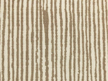 Load image into Gallery viewer, 1.6 Yards Kelly Wreastler Groundworks Fabric Vertex Linen Outdoor Stripe Beige Ivory Upholstery Drapery Fabric