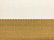 Load image into Gallery viewer, Designer Woven Rustic Mustard Brown Beige Cream Off White Stripe Geometric Water &amp; Stain Resistant Upholstery Fabric
