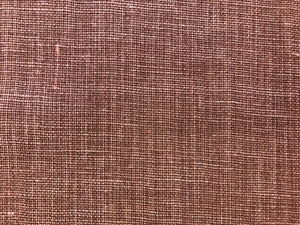Designer Acrylic Backed Flax Belgian Linen Antique Mauve Tweed MCM Upholstery Fabric