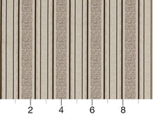 Load image into Gallery viewer, Silver Grey Brown Stripe Upholstery Drapery Fabric