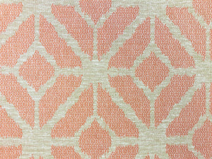 Designer Geometric Abstract Ethnic Burnt Orange Beige Upholstery Drapery Fabric