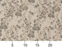 Load image into Gallery viewer, Heavy Duty Abstract Floral Tapestry Denim Blue Grey Off White Upholstery Fabric
