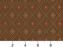 Load image into Gallery viewer, Heavy Duty Geometric Diamond Brown Beige Gold Green Pink Upholstery Drapery Fabric