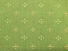 Load image into Gallery viewer, Designer Sage Olive Green Ivory Pink Blush Cotton Geometric Small Scale Upholstery Drapery Fabric