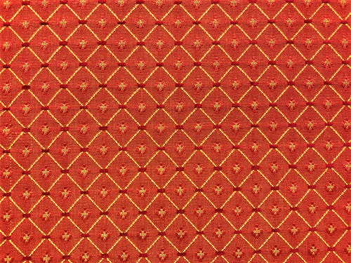 Kravet Beatty Diamond Dot Shiraz Geometric Pattern Rusty Red Yellow Upholstery Drapery Fabric WHS 5198