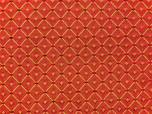 Kravet Beatty Diamond Dot Shiraz Geometric Pattern Rusty Red Yellow Upholstery Drapery Fabric