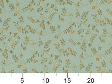 Load image into Gallery viewer, Heavy Duty Floral Seafoam Blue Beige Green Upholstery Drapery Fabric