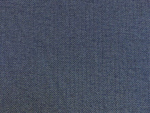 Load image into Gallery viewer, Designer Navy Blue Grey Small Scale Herringbone MCM Upholstery Drapery Fabric