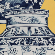 Load image into Gallery viewer, Lee Jofa Pandan Print Fabric / Maize/Blue