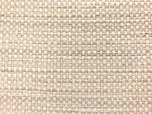 Load image into Gallery viewer, Designer Textured Woven Gray Beige Ivory Neutral MCM Mid Century Modern Tweed Basketweave Upholstery Drapery Fabric