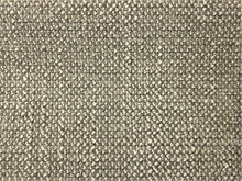 Load image into Gallery viewer, Crypton Stain Water Resistant Mid Century Modern Basketweave Herringbone Tweed Charcoal Gray Silver Upholstery Fabric RMCR XII