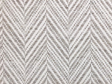 Load image into Gallery viewer, Schumacher Davis Birch Gray White Chevron Upholstery Fabric