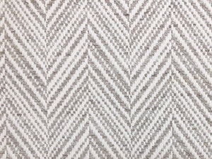 Schumacher Davis Birch Gray White Chevron Upholstery Fabric