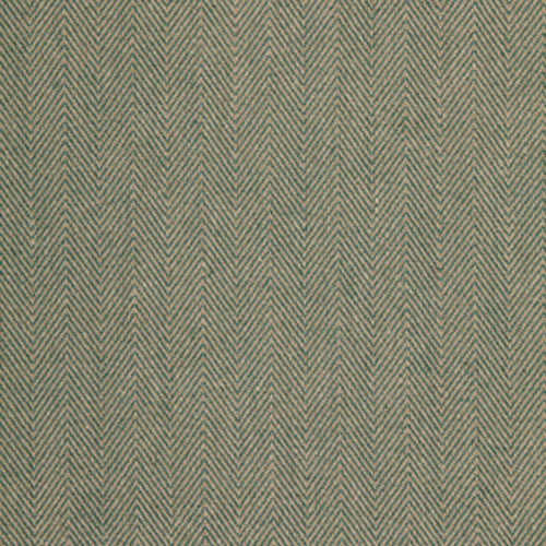 SCHUMACHER PRESTON LINEN CHEVRON FABRIC 3359034 / TEAL