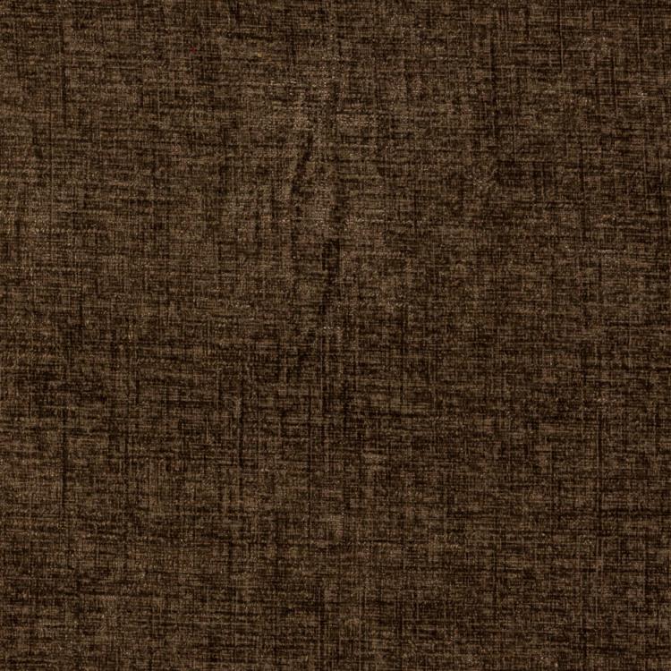 Plush Chenille Upholstery Fabric Dark Brown / Birch