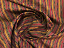 Load image into Gallery viewer, Reversible Burgundy Green Mustard Gold Black Check Stripe Upholstery Fabric WHS 5195