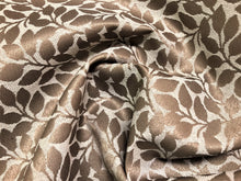 Load image into Gallery viewer, Designer Botanical Leaf Pattern Water Resistant Taupe Beige Upholstery Fabric
