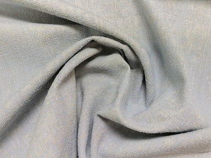 Designer Reversible Textured Pastel Sky Blue Cream Abstract Mid Century Modern Upholstery Fabric