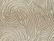 Load image into Gallery viewer, Designer Beige Taupe Neutral Embroidered Abstract Upholstery Drapery Fabric