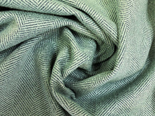 Load image into Gallery viewer, Boris Kroll Savile Herringbone Aquamarine Aqua Geometric Woven Chenille Upholstery Fabric
