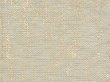 Load image into Gallery viewer, Cotton Poly Hand Printed Off White Cream Gold Metallic Textured Woven Drapery Fabric