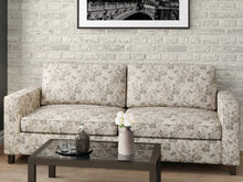 Load image into Gallery viewer, Heavy Duty Abstract Floral Tapestry Denim Blue Grey Off White Upholstery Fabric