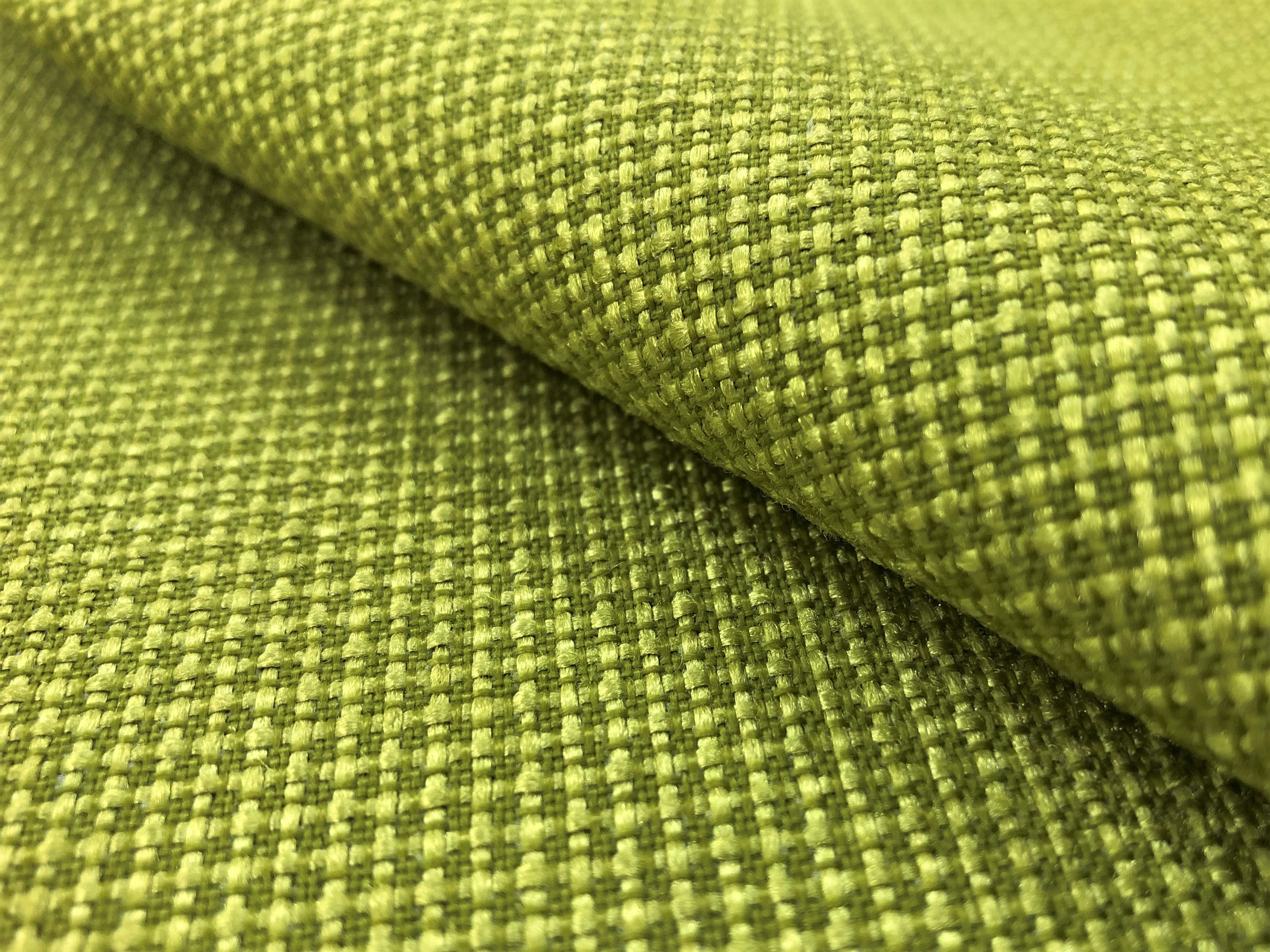 Lime Olive Green Faux Linen Uph Fabric, Fabric Bistro, Columbia