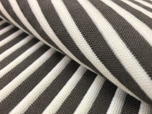 Load image into Gallery viewer, Taupe Beige Off White Nautical Stripe Upholstery Fabric