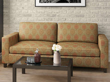 Load image into Gallery viewer, Heavy Duty Geometric Medallion Green Beige Gold Brown Rose Red Upholstery Drapery Fabric
