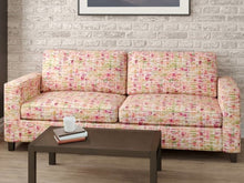 Load image into Gallery viewer, Heavy Duty Magenta Green Mustard Coral Pink White Abstract Upholstery Drapery Fabric