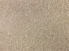 Load image into Gallery viewer, Designer Indoor Outdoor Water &amp; Stain Resistant Abstract Geometric Taupe Off White Upholstery Drapery Fabric