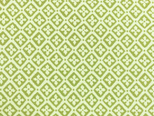 Load image into Gallery viewer, Reversible Designer Lime Green Beige Floral Diamond Upholstery Drapery Fabric