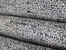 Load image into Gallery viewer, Crypton Water &amp; Stain Resistant MCM Mid Century Modern Basketweave Tweed Gray Charcoal Black Upholstery Fabric RMC-WCII