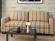 Load image into Gallery viewer, Heavy Duty Stripe Beige Gold Brown Upholstery Drapery Fabric
