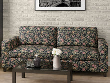 Load image into Gallery viewer, Heavy Duty Abstract Floral Tapestry Dark Teal Red Beige Pink Green Upholstery Fabric