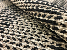 Load image into Gallery viewer, Designer Water &amp; Stain Resistant Woven Grey Taupe Black Chenille Upholstery Fabric