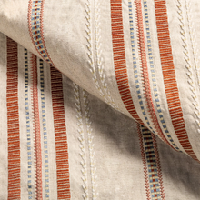Load image into Gallery viewer, Lee Jofa Nautique Emb Fabric / Rust/Blue