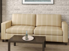 Load image into Gallery viewer, Crypton Water &amp; Stain Resistant Nautical Stripe Beige Off White Upholstery Fabric