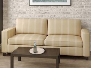 Crypton Water & Stain Resistant Nautical Stripe Beige Off White Upholstery Fabric