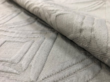 Load image into Gallery viewer, Designer Geometric Gray Grey Matelasse Upholstery Drapery Fabric