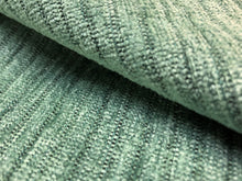 Load image into Gallery viewer, Kravet Smart 34728-135 Aqua Blue Green Water &amp; Stain Resistant Stripe Chenille Upholstery Fabric