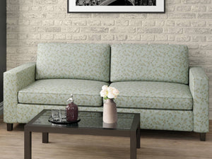 Heavy Duty Floral Seafoam Blue Beige Green Upholstery Drapery Fabric