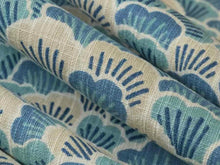 Load image into Gallery viewer, Blue Beige Abstract Chinoiserie Upholstery Drapery Fabric