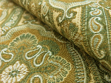 Load image into Gallery viewer, Kravet Yellow Gold Sage Green Brocade Damask Upholstery Drapery Fabric
