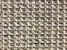 Load image into Gallery viewer, Designer Reversible MCM Mid Century Modern Beige Cream Black Mauve Orange Chenille Upholstery Fabric