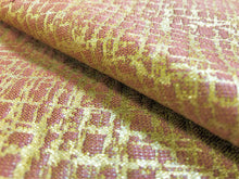 Load image into Gallery viewer, Designer Rusty Coral Gold Metallic Abstract MCM Upholstery Fabric