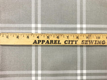 Load image into Gallery viewer, Grey Ivory Plaid Checked Nautical Geometric Upholstery Drapery Fabric