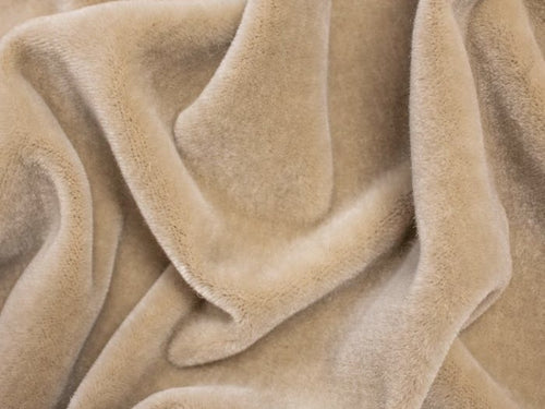 2 Yds Order Minimum Light Beige Genuine Mohair Velvet