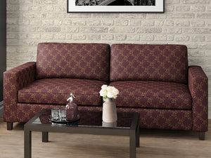 Heavy Duty Leaf Brocade Plum Purple Gold Beige Green Upholstery Drapery Fabric